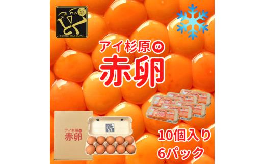 卵 赤卵 60個 (割れ保証含む) たまご アイ杉原 国産 大人気 玉子焼き 卵焼き 卵かけご飯 米 ご飯 ゆで卵 すき焼き 鳥 鶏 鶏卵 卵黄 玉子スープ 玉子焼き 生卵 産地直送 健康 ギフトお歳暮 お中元 アイ杉原の赤卵 徳島