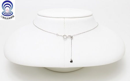 【140-14】三重ブランド　アコヤ真珠　8.0ﾐﾘ　スルーペンダント（K18WG）