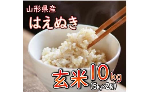 【令和7年産】 山形県産 はえぬき 玄米 10kg（5kg×2） 米 コメ こめ F3S-2699