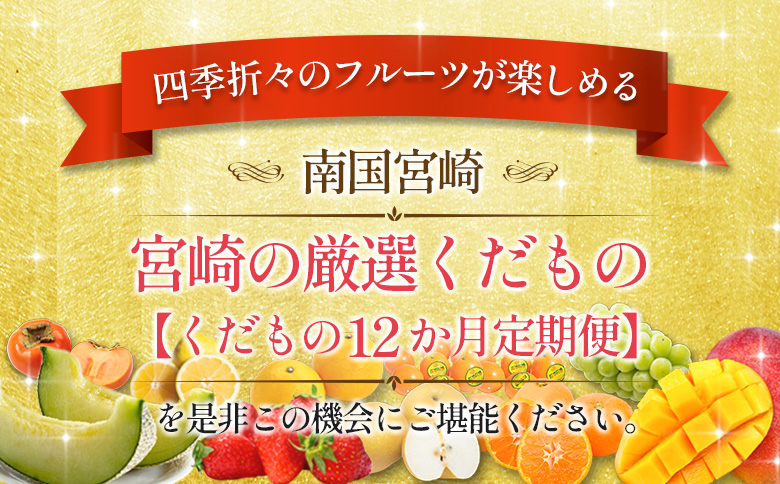 宮崎の旬をお届け！くだもの12か月定期便【F135】