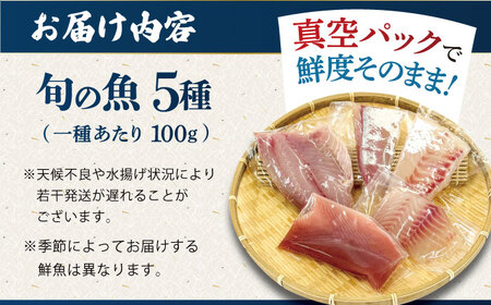 【五島の旬】下処理済み 超速冷凍 鮮魚 5種 柵 セット 旬 魚 冷凍 真空 刺身 五島市 / 金沢鮮魚[PEP018]