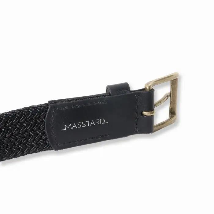 MASSTARD -MESH BELT- BLACK×BRASS　Size：3