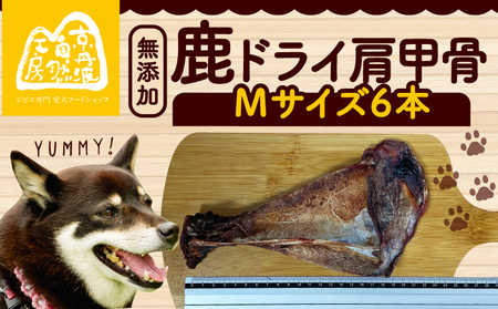 鹿ドライ肩甲骨Mサイズ（20~22㎝）6本 セット ペット用品 ペットグッズ ペットフード