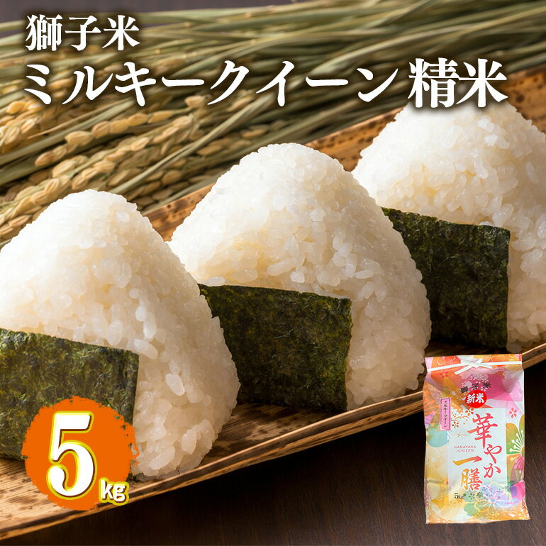 【ふるさと納税】 【令和7年産】獅子米 ミルキークイーン 精米 5kg 岡田ファーム お米 白米 米 おこめ ブランド米 ミルキー 5キロ 国産 単一原料米 コメ こめ ご飯 銘柄米 茨城県産 茨城 産直 産地直送 農家直送 ごはん 家庭用 贈答用 お取り寄せ ギフト 送料無料 (B02-005)