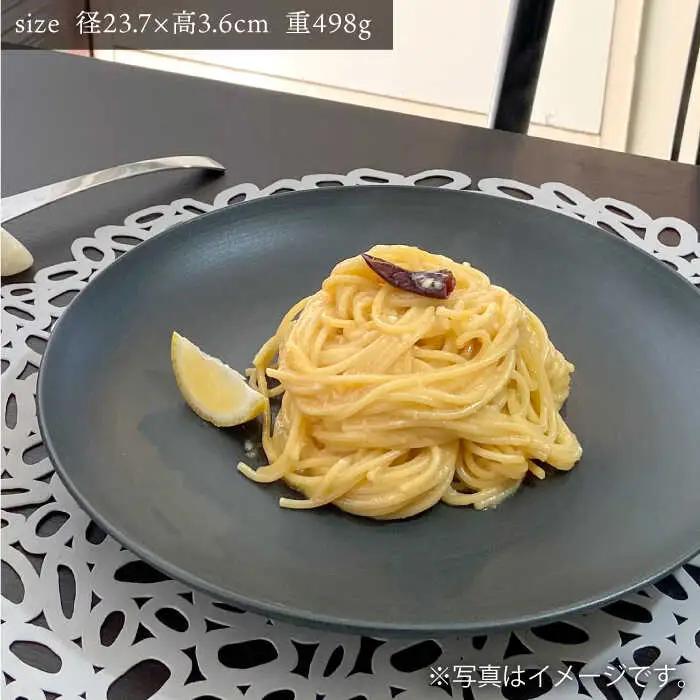 【波佐見焼】Shabbyカラー 24cm プレート ネイビー 2枚セット 大皿 パスタ皿 食器 皿 【和山】 [WB135]  波佐見焼