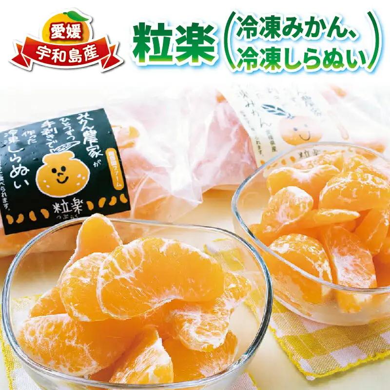 先行予約 冷凍 みかん 2袋 冷凍 しらぬい 1袋 各500g 粒楽 皮なし 冷凍みかん 冷凍フルーツ 南四国ファーム 2025年4月下旬以降発送 蜜柑 不知火 デザート スイーツ 天然 シャーベット アイス 果物 フルーツ 柑橘 冷凍 加工品 産地直送 国産 愛媛 宇和島 J012-035009