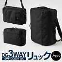 【ふるさと納税】DG3WAYリュック ブラック SW-DG001 BK バッグ リュック ショルダー ハンドル お洒落 高さ/約44cm 幅/約30cm 底マチ/約15cm 多機能 バックパック ビジネスバッグ ビジネスリュック リュックサック メンズ リュックメンズ カバン 茨城県 守谷市 送料無料