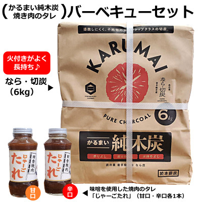 
＜かるまい純木炭、焼肉のタレ＞バーベキューセット【1354839】

