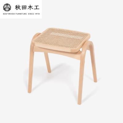 ふるさと納税 湯沢市 【秋田木工】スツール「No.202-R」　艶消しナチュラル塗装[I7401-1]