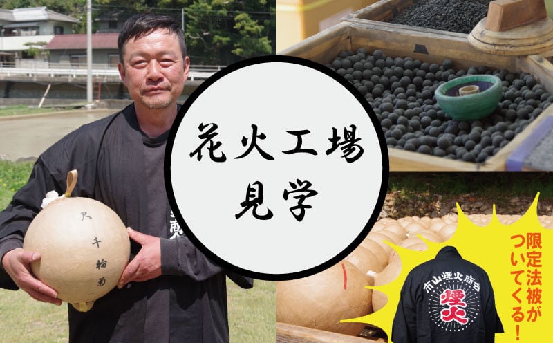 
            工場見学 花火 ペアコース 4名様コース 家族 限定 お土産 法被 星 三尺玉 火薬 芸術 秘伝 新技術 伝統 はっぴ 日本 カップル 夫婦 ファミリー 阿波花火 阿波踊り 徳島 小松島
          