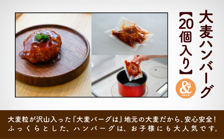 大麦ハンバーグ 20個入り 020032 ハンバーグ