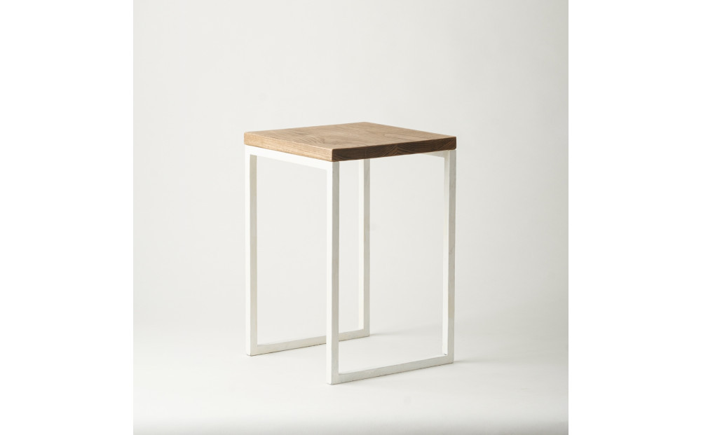 マキヅ家具 槙塚鉄工所 Mashikaku stool 白 372013_GL072