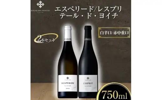 【平川ワイナリー】ワイン2本セット  エスぺリードテール・ド・ヨイチ2022・ レスプリ テール・ド・ヨイチ2024_Y090-0051