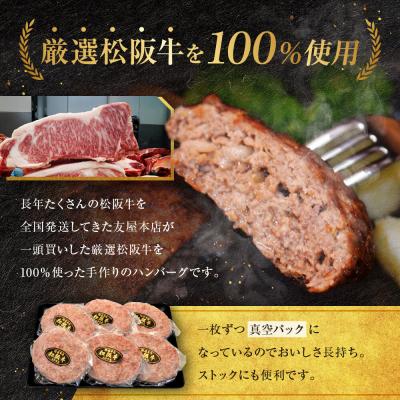 ふるさと納税 名古屋市 【ふるさと納税】松阪牛100%ハンバーグ 特大180g6枚　保存料添加物なし【友屋本店】 |  | 01