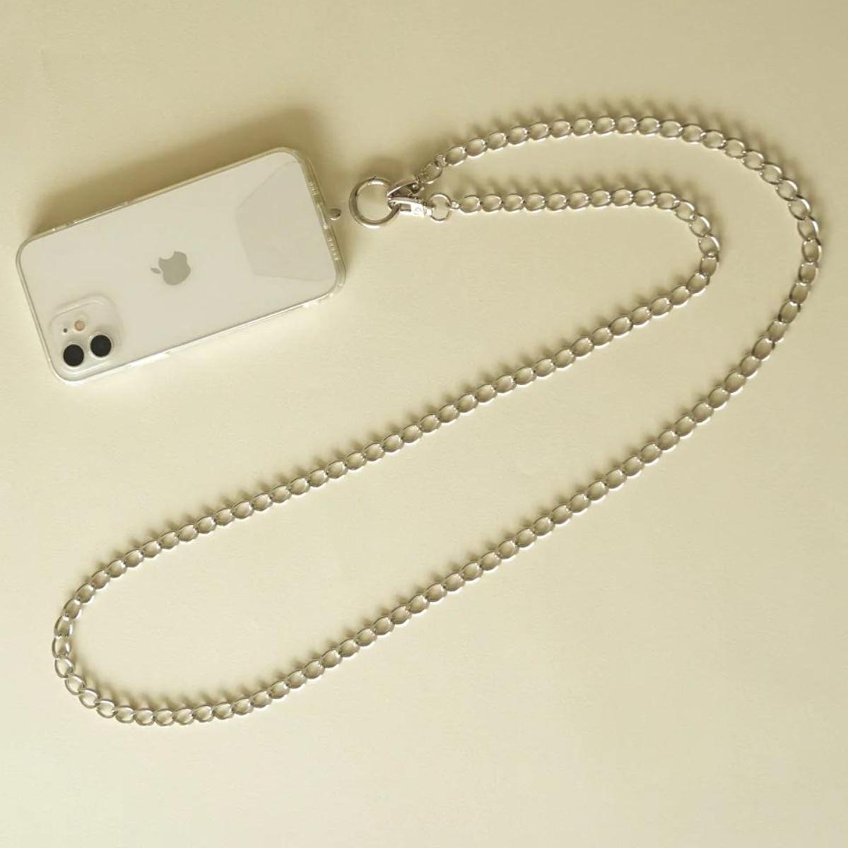 【ふるさと納税】[Cherieオリジナルスマートフォンショルダー] smartphone shoulder - maro - / silver 13000円