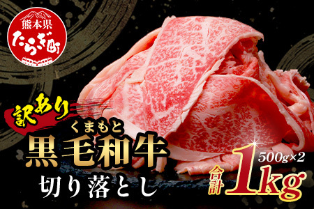 【訳あり】くまもと黒毛和牛 切り落とし 【1kg】 本場 熊本県 黒毛 和牛 ブランド 牛 肉 1キロ 大容量 上質 くまもと 訳アリ 小分け 冷凍 すき焼き しゃぶしゃぶ 113-0551