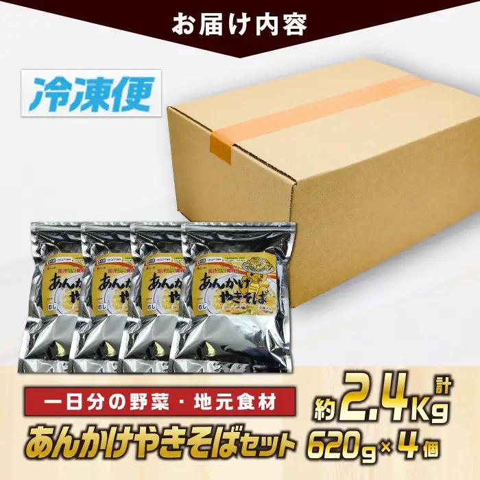 あんかけやきそばセット(計約2.4kg・620g×4個)麺  冷凍 小分け 【TG-4】【サンクスギビング】