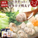 【ふるさと納税】博多華味鳥 水たきセット 2～3人前 はたえ 博多辛子明太子 400g 鍋 水たき セット 辛子明太子 明太子 めんたいこ 惣菜 冷凍 国産 福岡県 岡垣町 送料無料