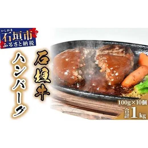 石垣牛ハンバーグ100g10個（ゆいまーる牧場） U-1-1