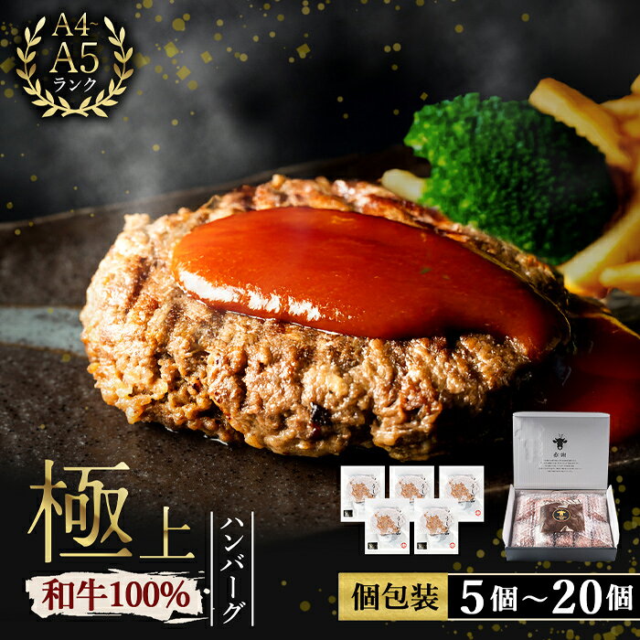 【ふるさと納税】【内容量を選べる!】鹿児島県産 黒毛和牛100%使用 極上ハンバーグ(5個 or 8個 or 20個 or 定期便全3回/計24個) 和牛 ハンバーグ 冷凍ハンバーグ 肉 牛肉 国産 鹿児島県産 ミンチ 100% 小分け A4 A5 ランキング 定期便 頒布会【nixy CHUZAN】