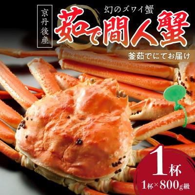 ふるさと納税 京丹後市 【幻のズワイ蟹】京丹後産 茹で間人(たいざ)蟹 鮮度抜群、釜茹で!800g級×1杯