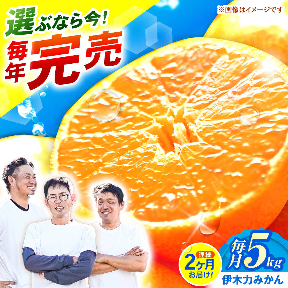 【ふるさと納税】【2回定期便】※【11月より発送／先行予約】 伊木力みかん (家庭用) 5kg / みかん ミカン 蜜柑 柑橘 フルーツ ふるーつ 果物 くだもの 定期便 みかん定期便 / 諫早市 / 山野果樹園[AHCF008]