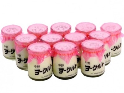 371 中野ヨーグルトお楽しみセット　（12個）　ヨーグルト 牛乳 発酵食品 美味しい 12個入り 乳酸菌 なめらか 瓶牛乳 乳製品 瓶ヨーグルト レトロ