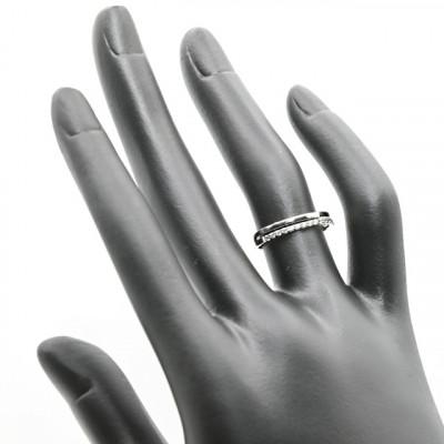 ふるさと納税 笛吹市 重ね付け風ダイヤモンドリング 0.12CT　R3971DI-P　#18 |  | 03