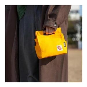 桜岡持ちミニバッグ(SB付) カラー：イエロー【バッグ 鞄 カーゴ バッグ ミニ 帆布 かばん 天然 桜 キャンバス 生地 軽量 国産 香川 さぬき】