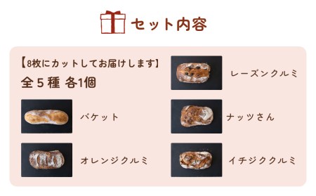 名取 閖上 の ぱんやこてつ 手作り 国産小麦のハード系パンセット 8枚カットしてお届け