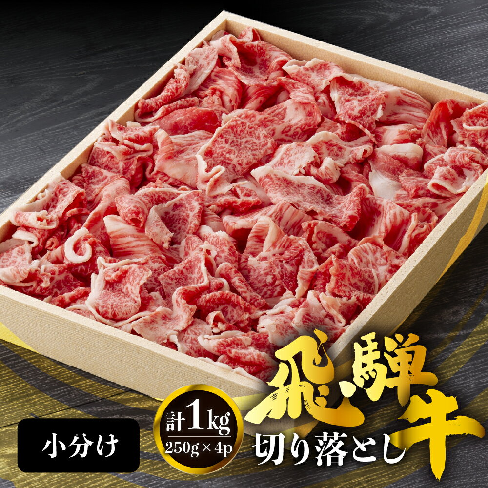 【ふるさと納税】飛騨牛 切り落とし 1kg 250g×4p 肉 お肉 柔らか 黒毛和牛 和牛 人気 おすすめ 牛肉 鍋 ギフト 贈答 お取り寄せ だるまミート [s933] 18000円