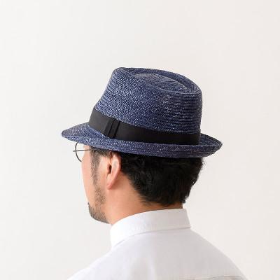 ふるさと納税 春日部市 春日部市伝統工芸品 田中帽子店　麦わら中折れ　ノア　ブルー　頭囲59cm(UK-H005-L-BL) |  | 03