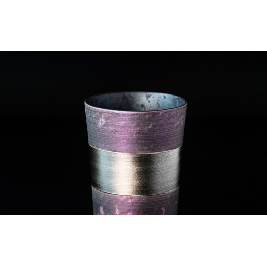 ＜NYが認めた逸品＞  有田焼 麟 Lin プラチナタンブラー 2個セット (Green Purple) 【金照堂】 酒器 ビアカップ フリーカップ ギフト bj082_イメージ5