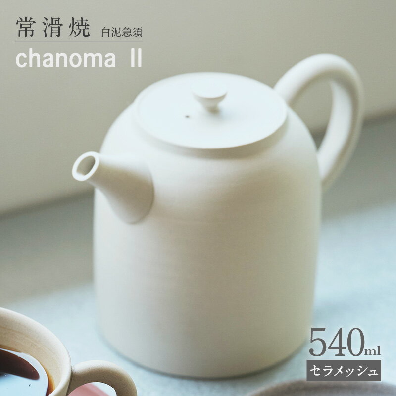 【ふるさと納税】chanoma II 白泥急須 6-404《 常滑焼 》 急須 焼き物 職人手作り シンプル 日本製品 伝統技法 工芸品 常滑焼急須 茶器 日本六古窯 伝統工芸品 茶器 プレゼント 愛知県 常滑市 送料無料