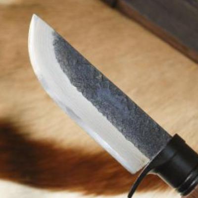 ふるさと納税 南国市 晶之作:土佐鍛 ソロキャンプ剣鉈『三色陽炎 [黒槌目] 』 ダマスカス15層青2鋼・黒ツバ |  | 03