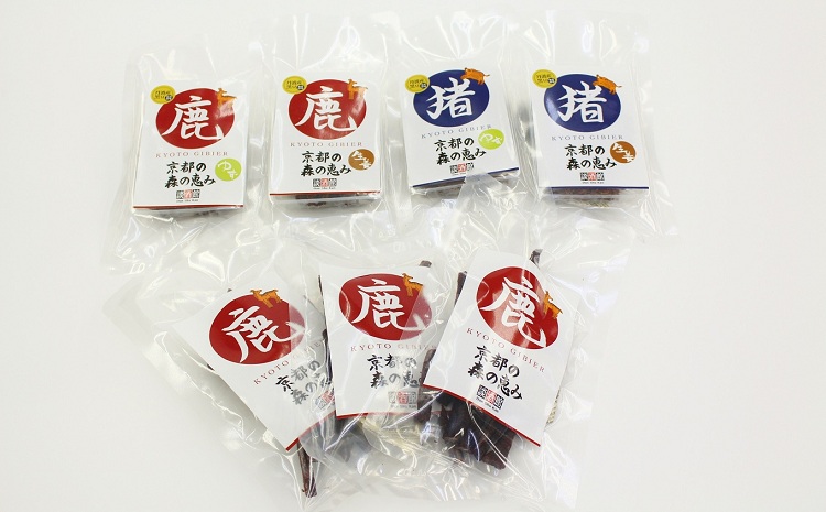 鹿肉燻製3パックと特製黒豆味噌仕立ての鹿・猪肉のそぼろ煮セット