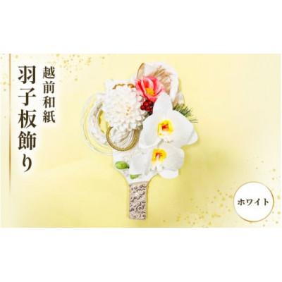 ふるさと納税 越前町 【越前和紙】羽子板 飾り 胡蝶蘭(ホワイト)