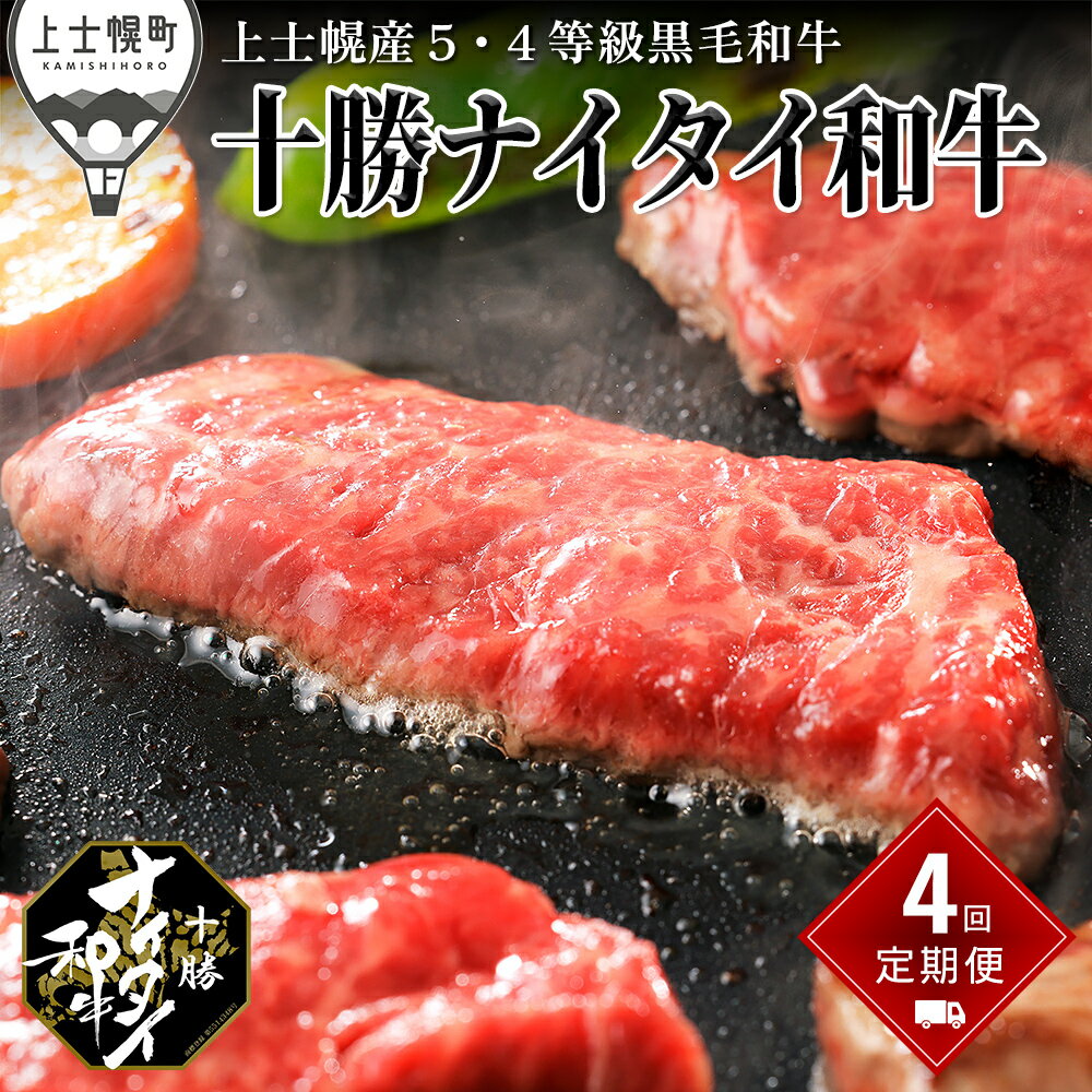 【ふるさと納税】十勝ナイタイ和牛 定期便 4回 4ヵ月コース 焼肉 すき焼き 北海道 牛 肉 牛肉 和牛 5・4等級 黒毛和牛 オレイン酸含有率55%以上 冷凍 レビューキャンペーン対象品 ※オンライン申請対応