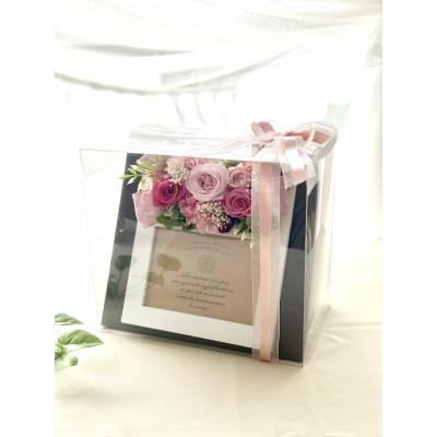 ふるさと納税 豊能町 プリザーブドフラワーフォトフレーム　ピンク |  | 03