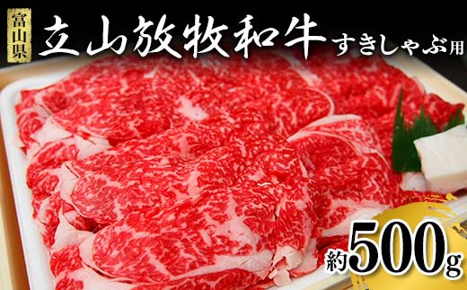 
            立山放牧和牛 すきしゃぶ用 約500g すき焼き しゃぶしゃぶ 赤身 国産牛 和牛 放牧牛 ご当地 ビーフ 牛 肉 冷凍 食品 K・MEAT F6T-172
          