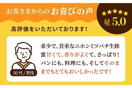 【先行予約】ニホンミツバチ 生蜂蜜 300g【2026年6月中旬以降順次発送】《壱岐市》【憲ちゃんハチミツ】[JCL002] はちみつ ハチミツ 蜂蜜 日本蜜蜂 国産 非加熱 17000 17000円