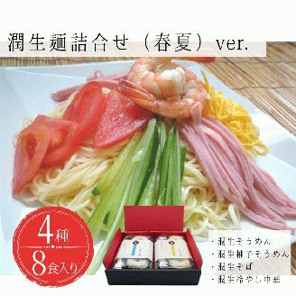 潤生麺詰合せ（春夏）８食入り - そうめん 素? 柚子 そば 蕎麦 冷やし中華 つゆ付 スープ付 さっぱり麺 詰め合わせセット 贈り物 ギフト 人気 おすすめ 熊本県 甲佐町