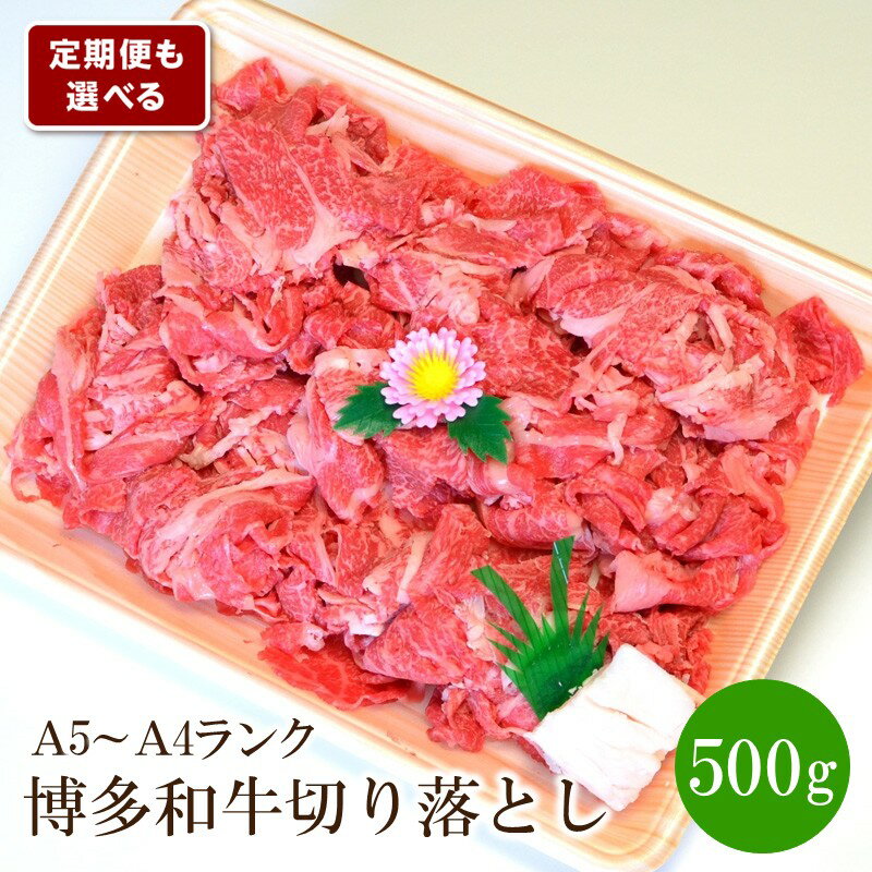 【ふるさと納税】＼選べる定期便！／博多和牛A5～A4 切り落とし500g【化粧箱入】