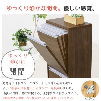 ふるさと納税 三条市 〔川口工器〕木製2分別ダストボックス(ブラウン)【069S003】 |  | 02
