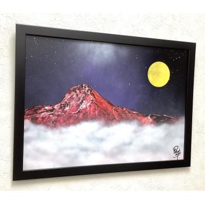ふるさと納税 神戸市 スプレアート作品原画「満月と赤い山」 |  | 02