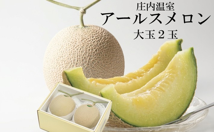 
                  庄内温室 アールスメロン 大玉 2玉 4kg以上 8月上旬～8月下旬頃お届け メロン 青肉メロン 果物 フルーツ 東北 山形県 酒田市 庄内 夏 木川果実店　SB0902
                