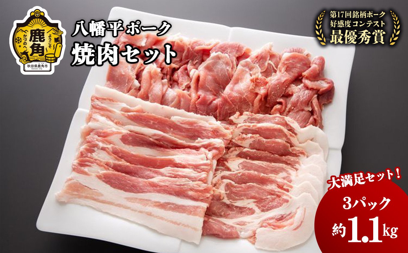 
                  【産地直送】八幡平ポーク 焼肉 セット 3種 約 1.1kg 【八幡平養豚組合】小分け 豚 豚肉 ぶた ぶたにく 豚ロース ロース 豚バラ 肩 切り落とし セット 詰め合わせ 鍋 豚鍋 お取り寄せ 国産豚肉 鹿角市 かづの 秋田県 送料無料 
                