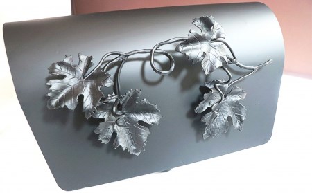 郵便 ポスト 鉄製 アイアンポスト 繁栄の青い葡萄 ネーム入り