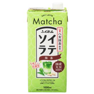 M465P-2 〈ふくれん〉国産大豆ソイラテ抹茶 1000ml×6本