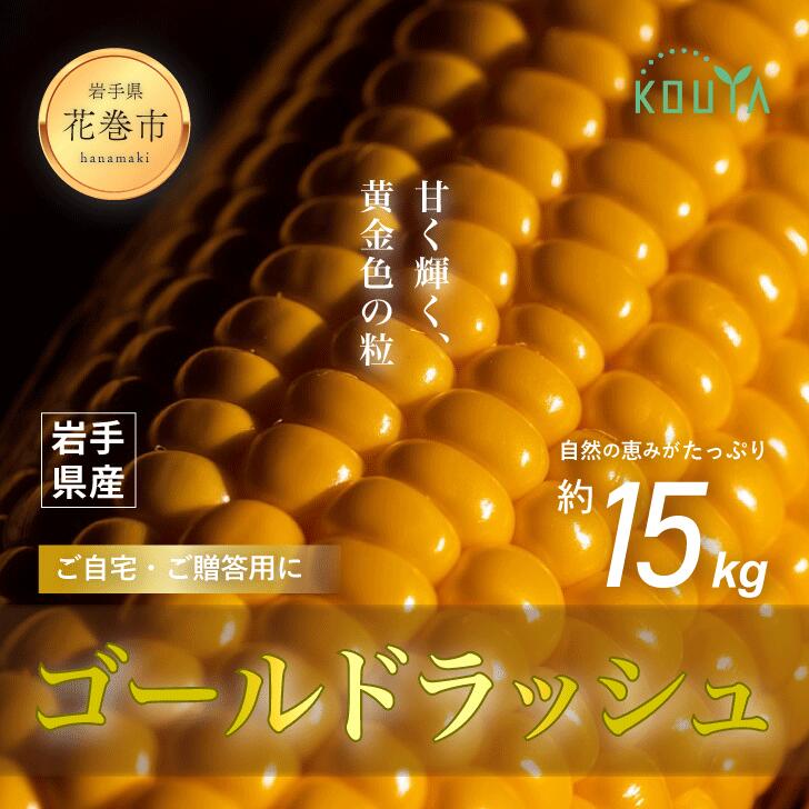 【ふるさと納税】 《先行予約》 岩手県産 耕野のとうもろこし 「ゴールドラッシュ」 約15kg（30〜33本） スイートコーン 農家直送 6月下旬頃より発送開始